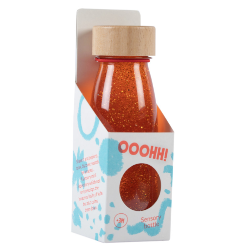 Petit Boum Sensory Toy Bottle Float (Orange)