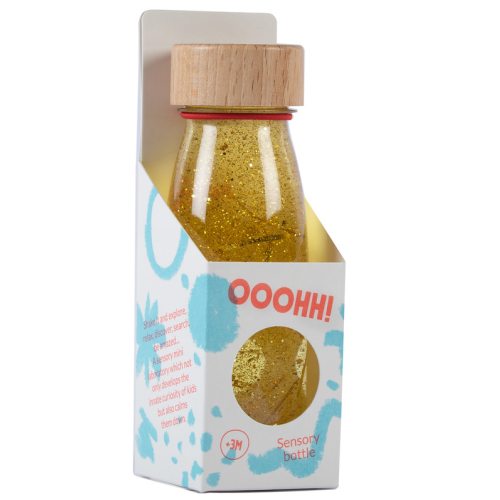 Petit Boum Sensory Toy Bottle Float (Gold)