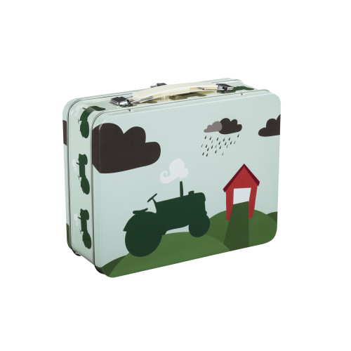 Blafre Tin Suitcase - Tractor and Barn