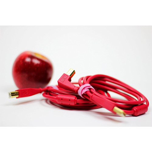 DJ Tech Tools Chroma Cable USB (A-B) Right Angled 1.5m (Red)