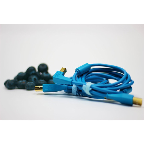 DJ Tech Tools Chroma Cable USB (A-B) Right Angled 1.5m (Blue)