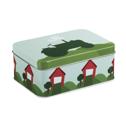 Blafre Rectangular Tin Box - Tractor and Barn