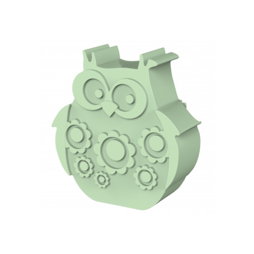 Blafre - Lunch Box with 2 compartments, Owl shaped, Light Green