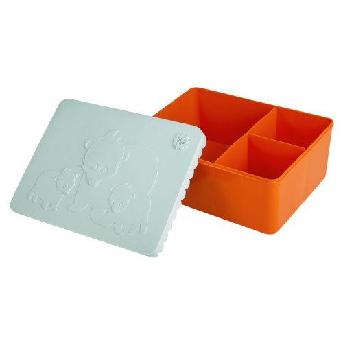 Blafre Lunch Box Bear (Light Blue/Orange)