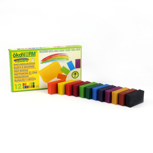 Okonorm Crayons Wax Blocks - 12 Colour Pack