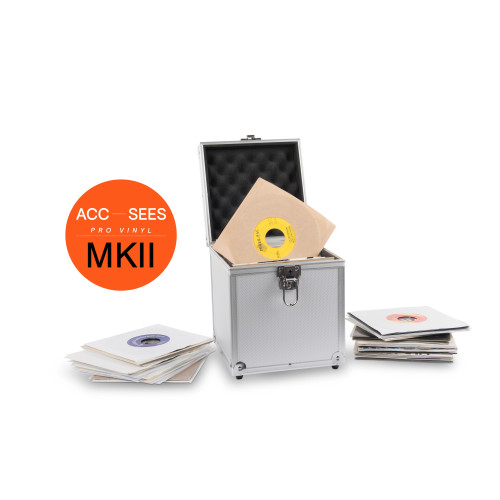 Acc-Sees Pro Vinyl 45 Record Case x50 (Silver) MkII