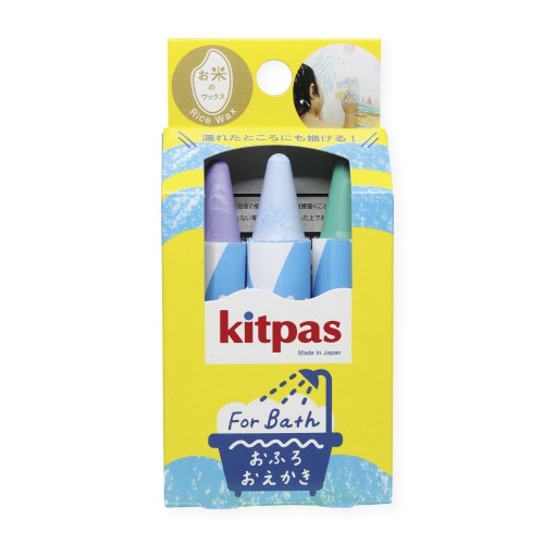 Kitpas Crayons For Bath 3 Colours - Fish (Purple/Blue/Green)