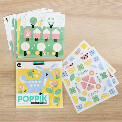 Poppik Sticker Cards Set - Baby - Forest