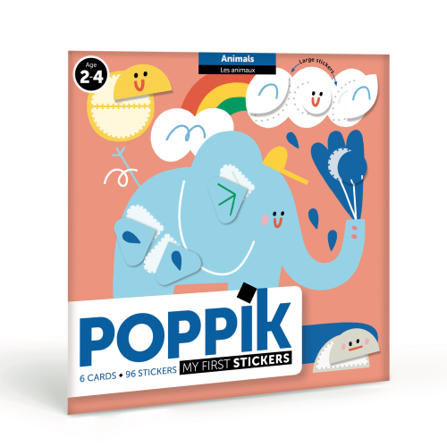 Poppik Sticker Cards Set - Baby - Animals