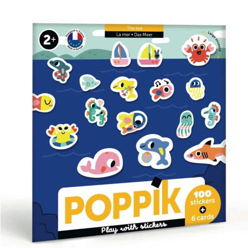 Poppik Sticker Cards Set - Baby - Sea