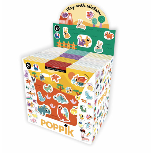 Poppik Sticker Cards Set - Baby - CDU Box Animals