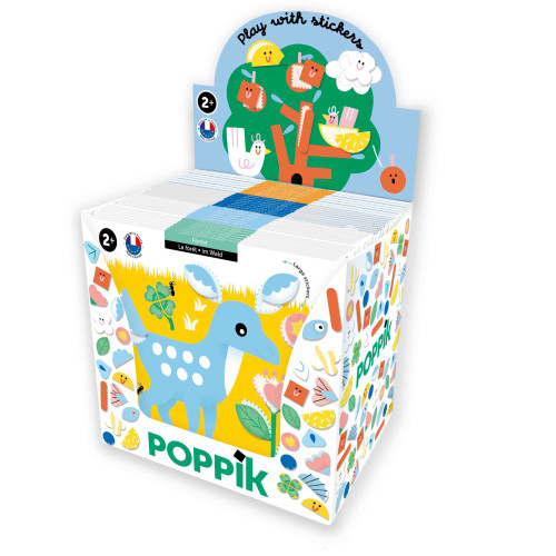Poppik Sticker Cards Set - Baby - CDU Box Nature