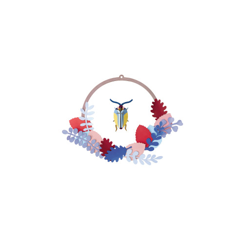 X) Studio Roof Wreath - Botanical w/Beetle