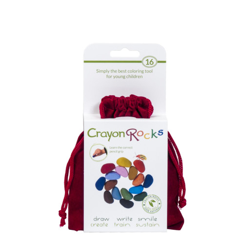 Crayon Rocks 16pc In Velvet Bag (Red)