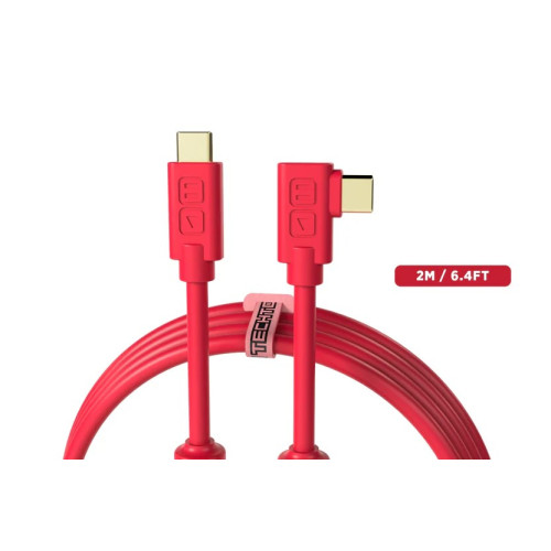 DJ Tech Tools Chroma Cable USB (C-C) Angled 2m (Red)