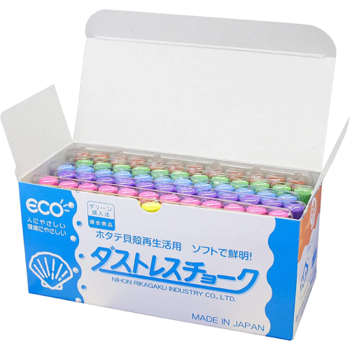 Nihon Rikagaku Chalk - 72pc Bulk Box 6 Colours