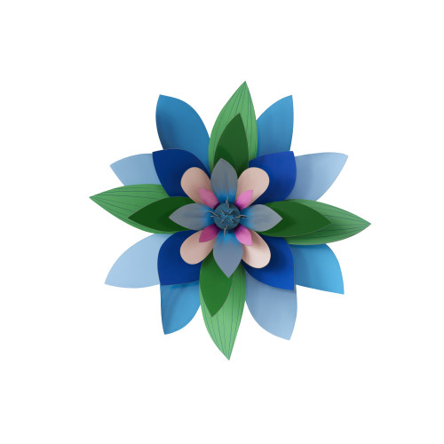 X) Studio Roof Wall Art Flowers - Deluxe Plum Granita