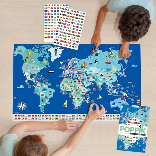 Poppik Discovery Sticker Poster - Flags