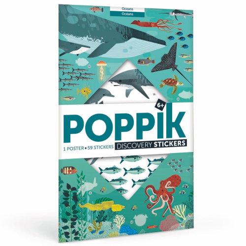 Poppik Discovery Sticker Poster - Oceans