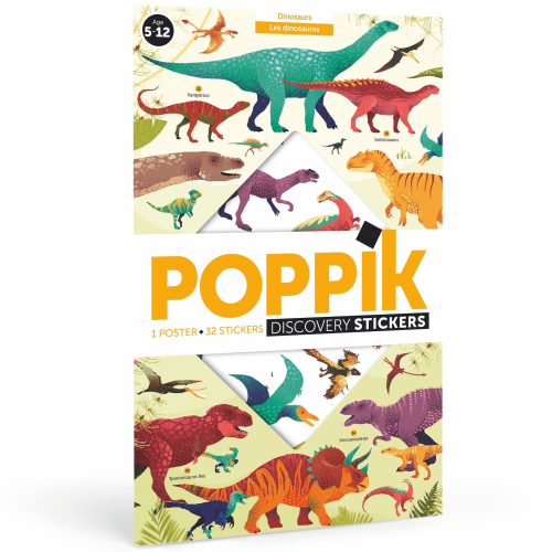 Poppik Discovery Sticker Poster - Dinosaurs