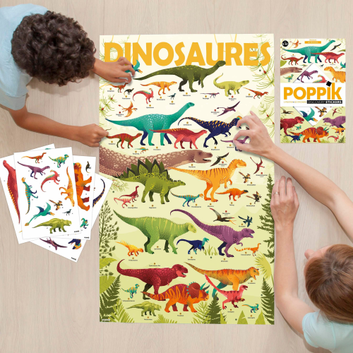 Poppik Discovery Sticker Poster - Dinosaurs