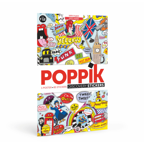 Poppik Discovery Sticker Poster - 100% English