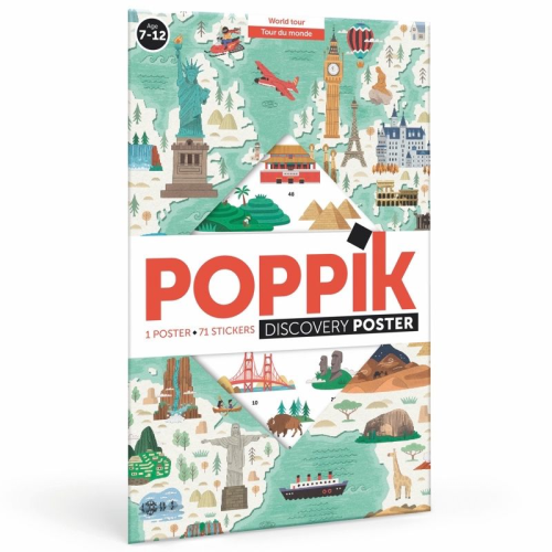 Poppik Discovery Sticker Poster - World Tour