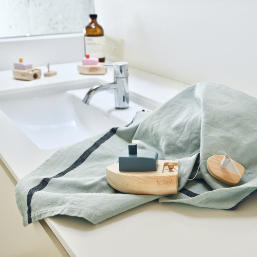 Kiko & gg Wooden Toy - Ofune Wind-Up Boat (Blue)