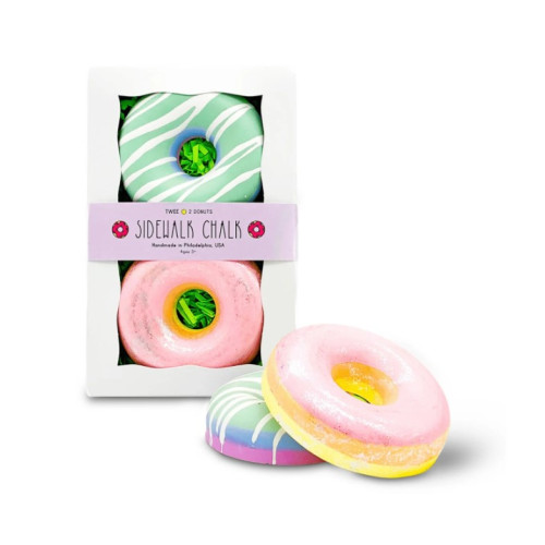 Twee Handmade Sidewalk Chalk - Rainbow Double Donut Set