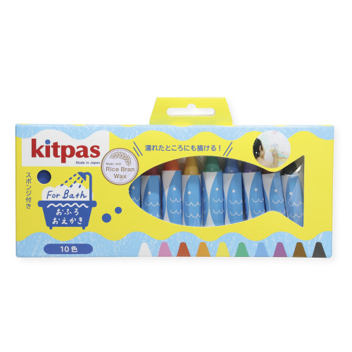 Kitpas Crayons For Bath 10 Colours