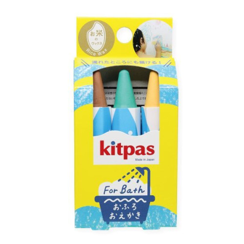 Kitpas Crayons For Bath 3 Colours - Turtle (Brown/Green/Yellow)