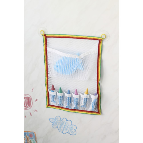 Kitpas Crayons For Bath Set with Sponge (Blue)