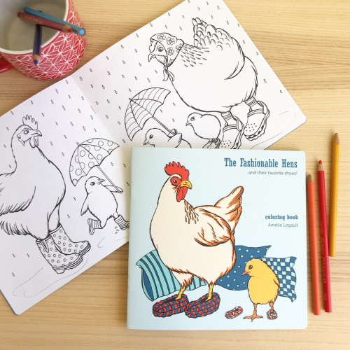 Amelie Legault Colouring Book - Fashionable Hens