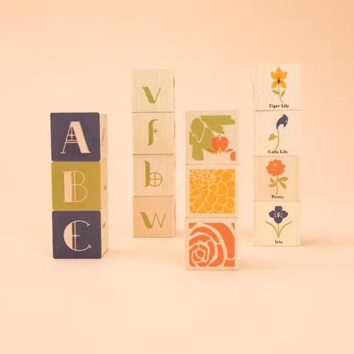 Uncle Goose Wooden Blocks - Flowers