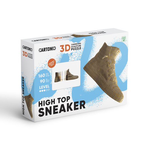 Cartonic 3D Sculpture Puzzle High Top Sneaker