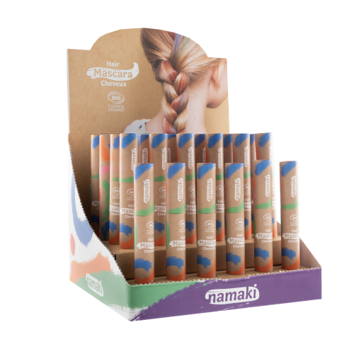 Namaki Shelf Ready Display inc 24 Hair Mascara (4 x Each Standard Colour + 6 Testers )