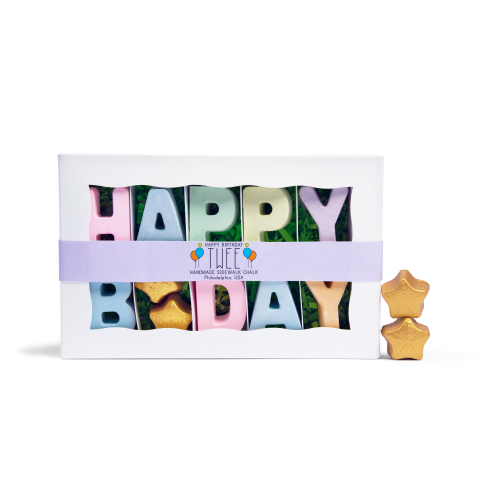 Twee Handmade Sidewalk Chalk - Happy Birthday Gift Box