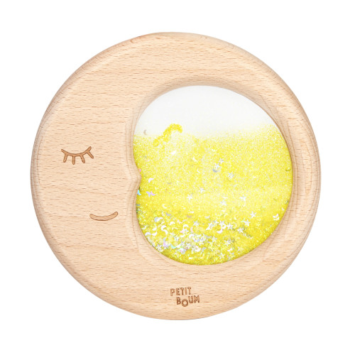 Petit Boum Sensory Toy Flow Moon (Yellow)