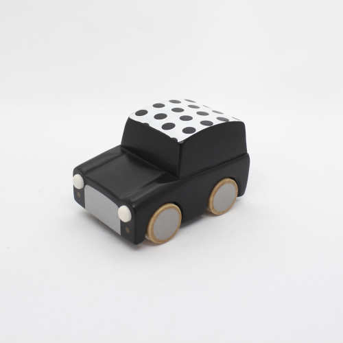Kiko & gg Wooden Toy - Kuruma Car (Dot Black)