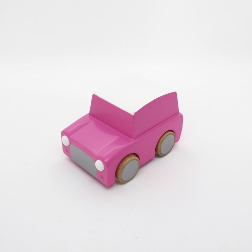 Kiko & gg Wooden Toy - Kuruma Car (Pink)