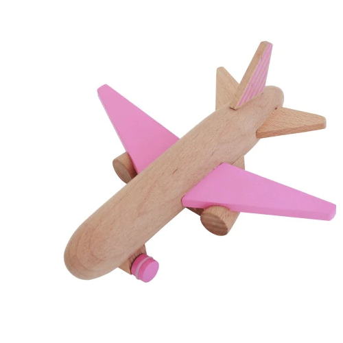 Kiko & gg Wooden Toy - Hikoki Jet Plane (Pink)