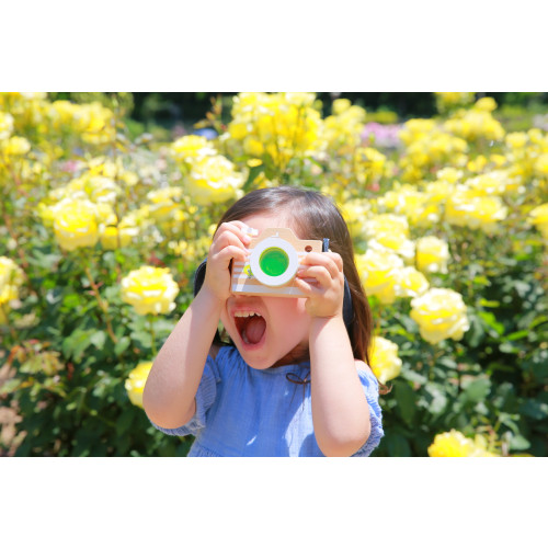 Kiko & gg Wooden Toy - Kaleidoscope Camera (Yellow)
