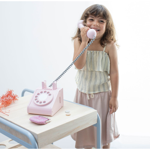 Kiko & gg Wooden Toy - Telephone (Pink)