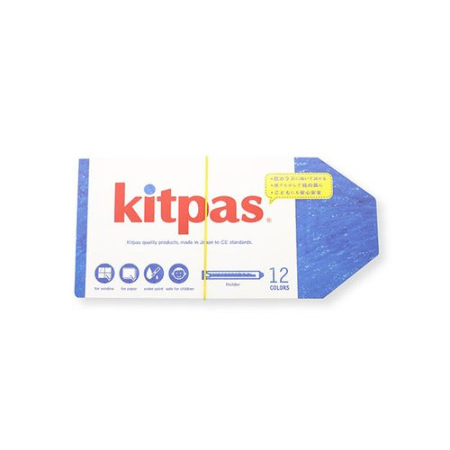 Kitpas Crayons Large With Holder 12 Colours