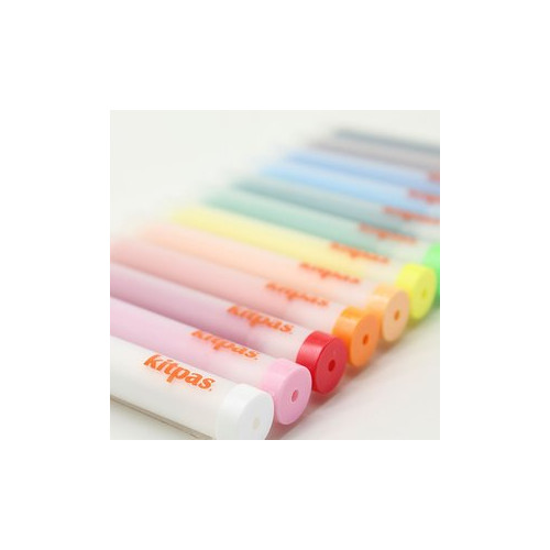 Kitpas Crayons Large With Holder 12 Colours