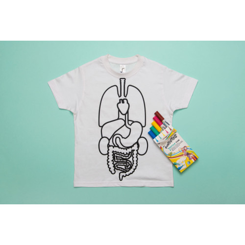 Koa Koa Kit - Colour The Organs Tshirt (Aged 8)
