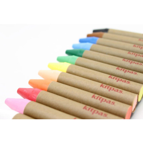 Kitpas Crayons Large 12 Colours