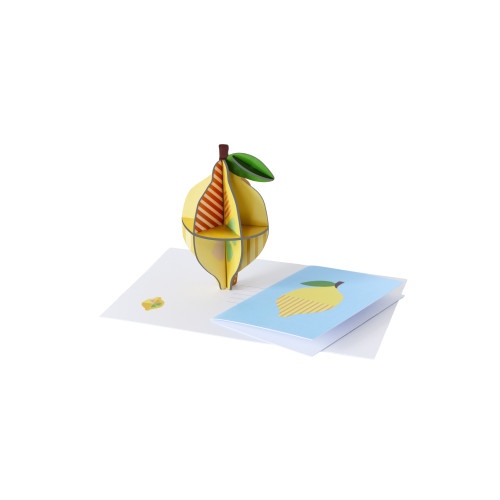 X) Studio Roof Pop Out 3D Card Lemon