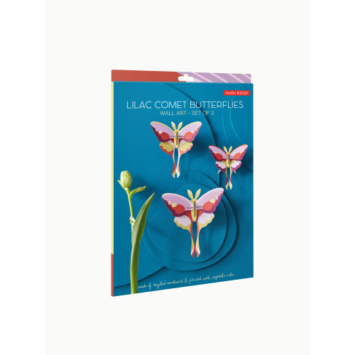 Studio Roof Insects - Lilac Comet Butterflies set of 3