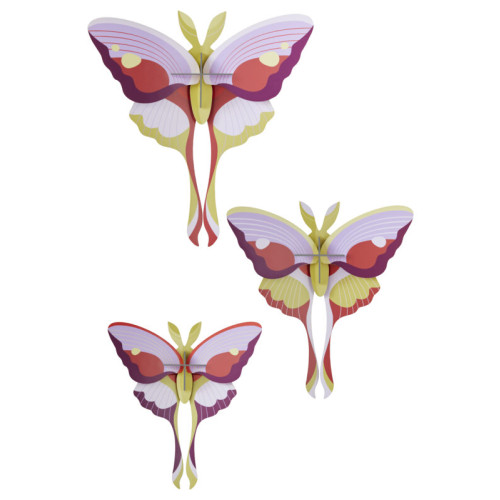 Studio Roof Insects - Lilac Comet Butterflies set of 3